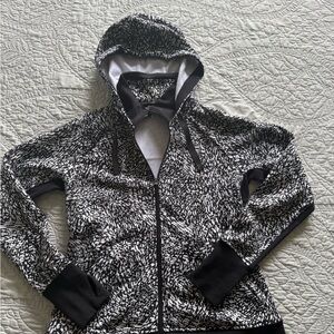 Athleta Black and White Bomber Jacket
